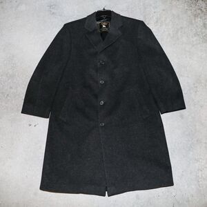Hart Schaffner & Marx Long Coat Mens Wool Dress Coat Business Black Coat 50R